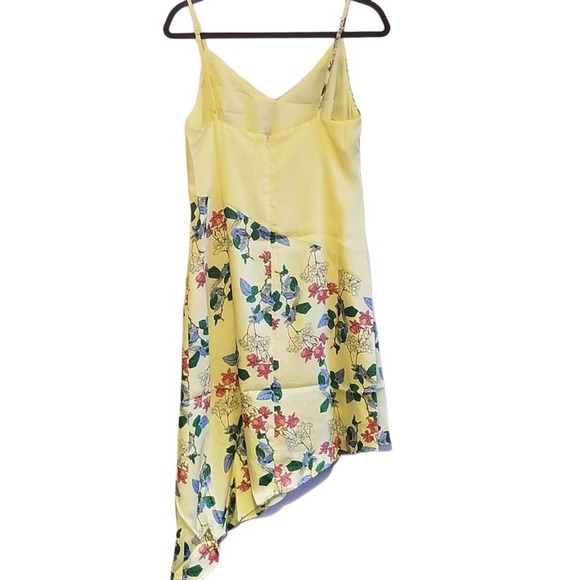Yellow Floral Asymmetrical SunDress - L - Picture 2 of 3